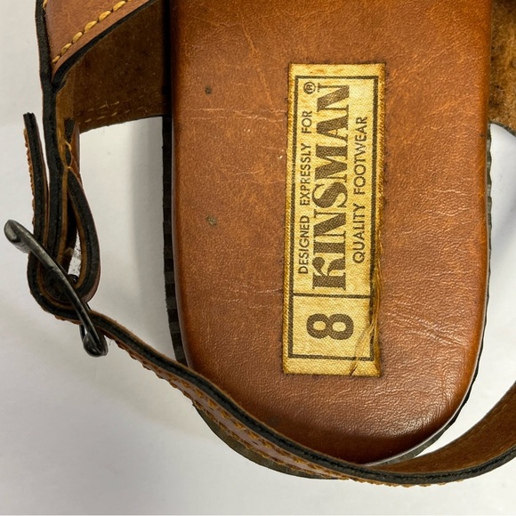 Vintage Kinsman 100% Leather Fisherman Sandals Men Size 8 - Picture 3 of 8
